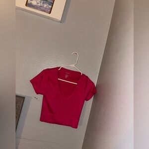 Women's V-Neck Top - Pink